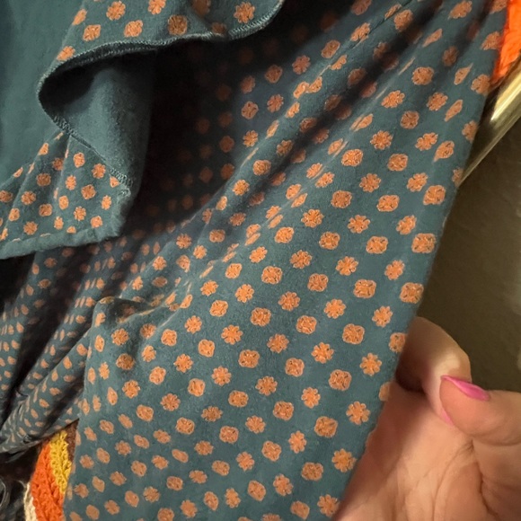 NWOT Matilda Jane Teal Reunion wrap around wrap dress long sleeve hi-low - Picture 4 of 5